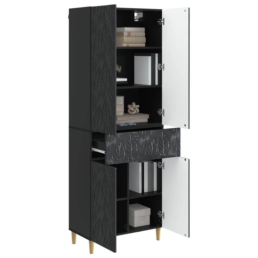 Ensemble de Meubles 2 pcs Noir Bois d'ingénierie - 3