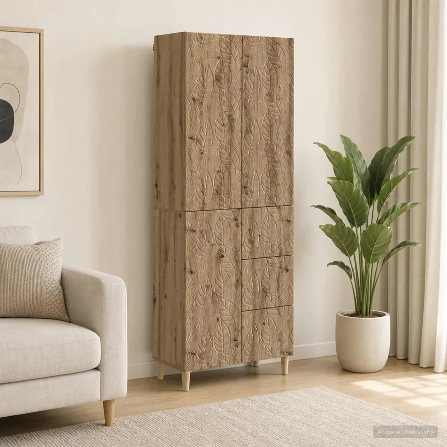 2 pc Chêne artisanal