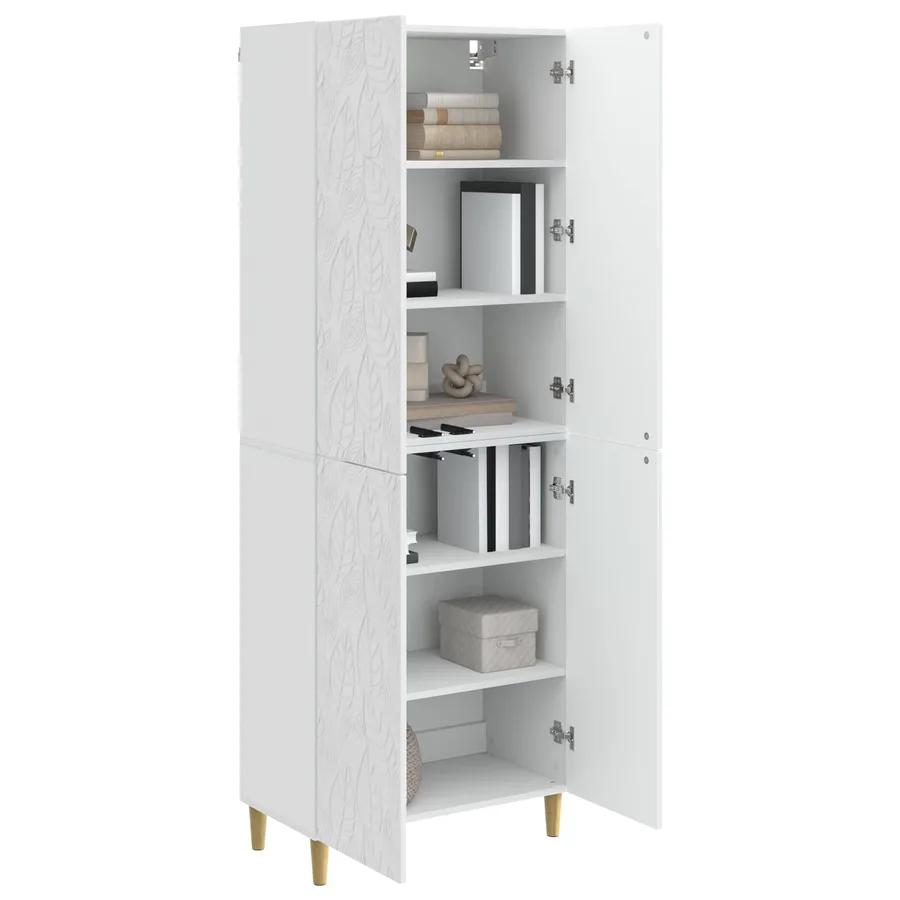 Ensemble de Meubles 2 pcs Blanc brillant Bois d'ingénierie - 3