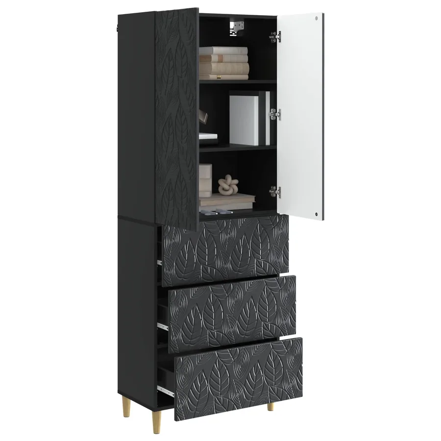 Ensemble de Meubles 2 pcs Noir 66 x 34,5 x 90 cm - 3