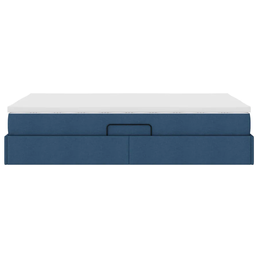 Lit avec rangement et matelas Bleu 120 x 190 cm Polyester - 9
