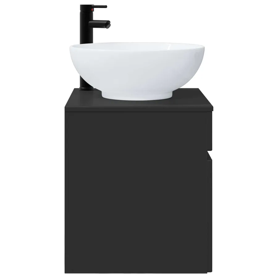 Meuble de lavabo mural Noir 49 x 44,5 x 66,5 cm - 3