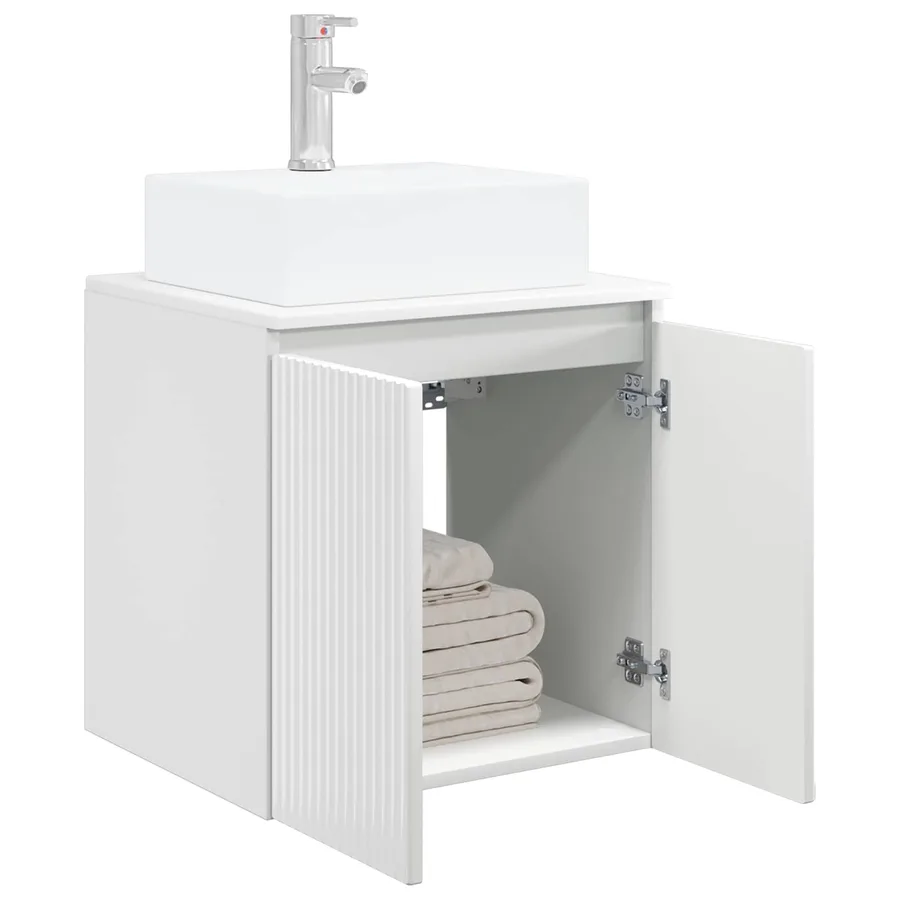 Vanité de lavabo mural Blanc brillant 49,5 x 41 x 62,5 cm - 3