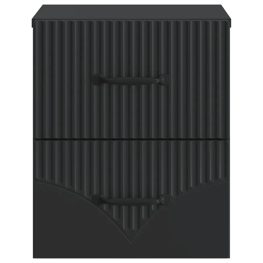 Cabinet de chevet mural avec tiroir Noir 34,5 x 33 x 40 cm - 5