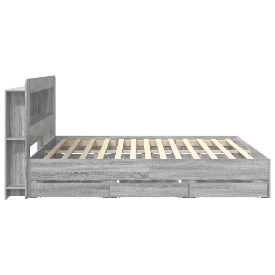 Cadre de lit avec rangement Sonoma gris 180 x 200 cm - 5