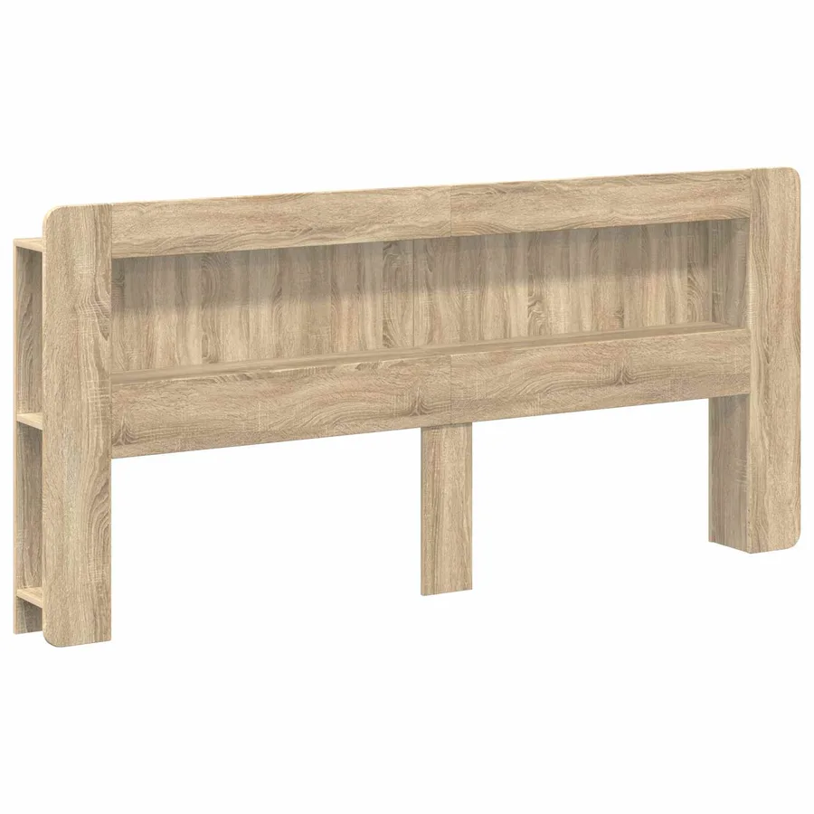 Cabinet de Tête de Lit Chêne Sonoma Bois d’ingénierie - 2