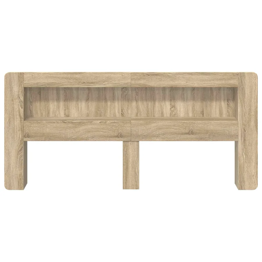 Cabinet de Tête de Lit Chêne Sonoma Bois d’ingénierie - 5