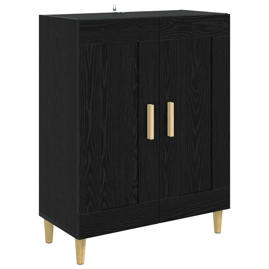 Buffet Chêne noir 69,5 x 34 x 90 cm Bois d'ingénierie