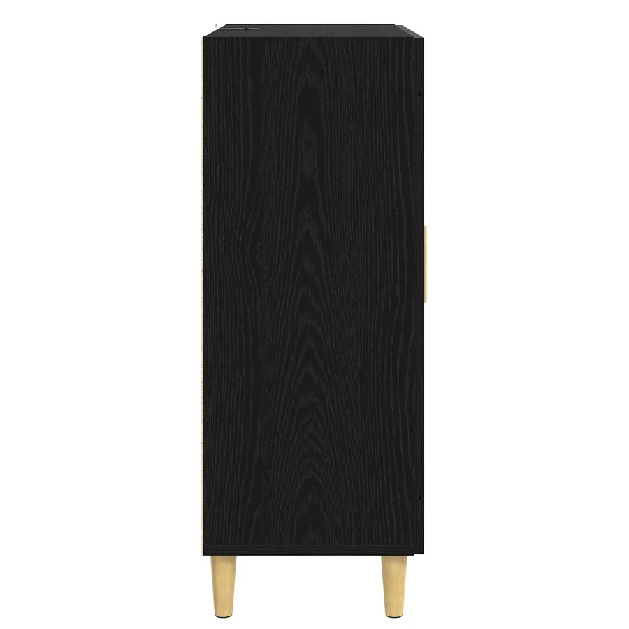Buffet Chêne noir 69,5 x 34 x 90 cm Bois d'ingénierie - 3