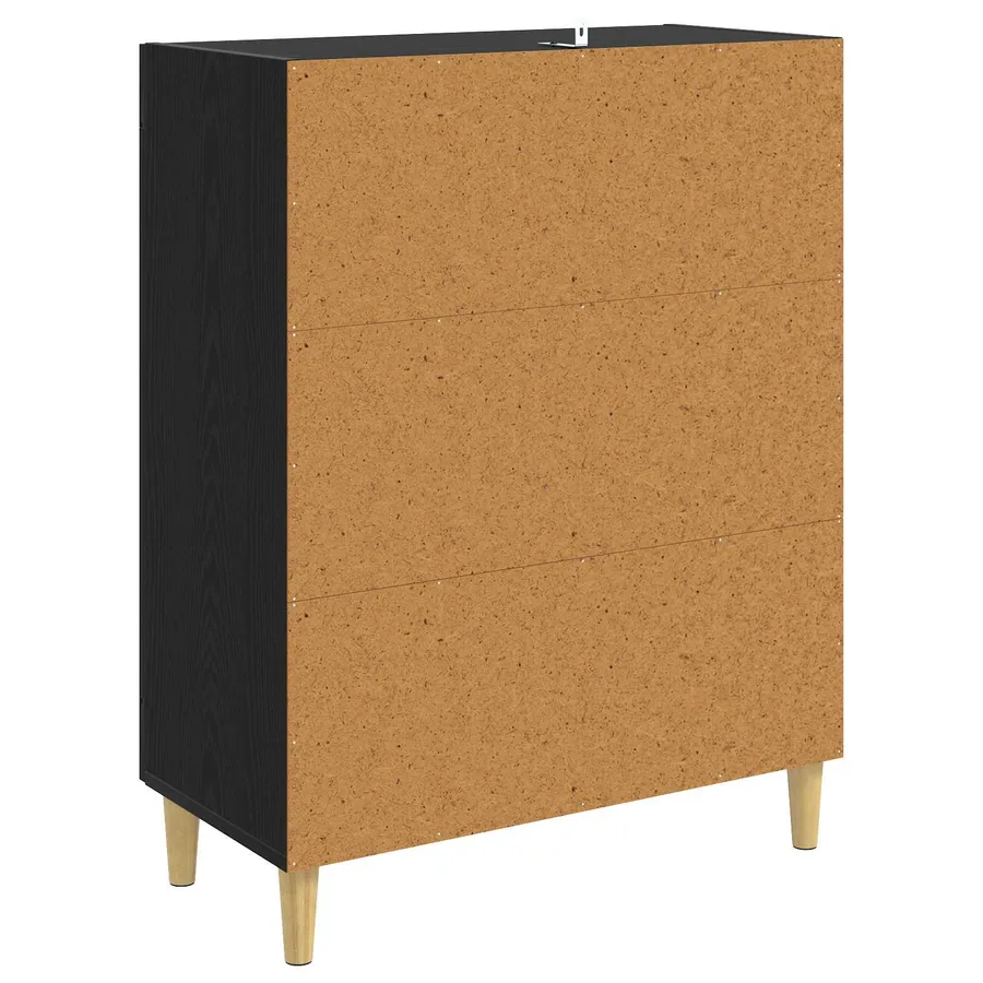 Buffet Chêne noir 69,5 x 34 x 90 cm Bois d'ingénierie - 4