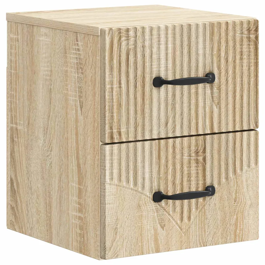 Cabinet de chevet mural 2 pcs Chêne Sonoma 34,5 x 33 x 40 cm - 5