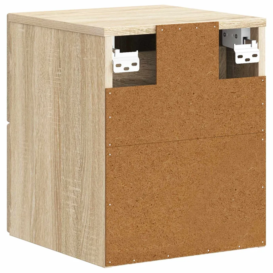 Cabinet de chevet mural 2 pcs Chêne Sonoma 34,5 x 33 x 40 cm - 9