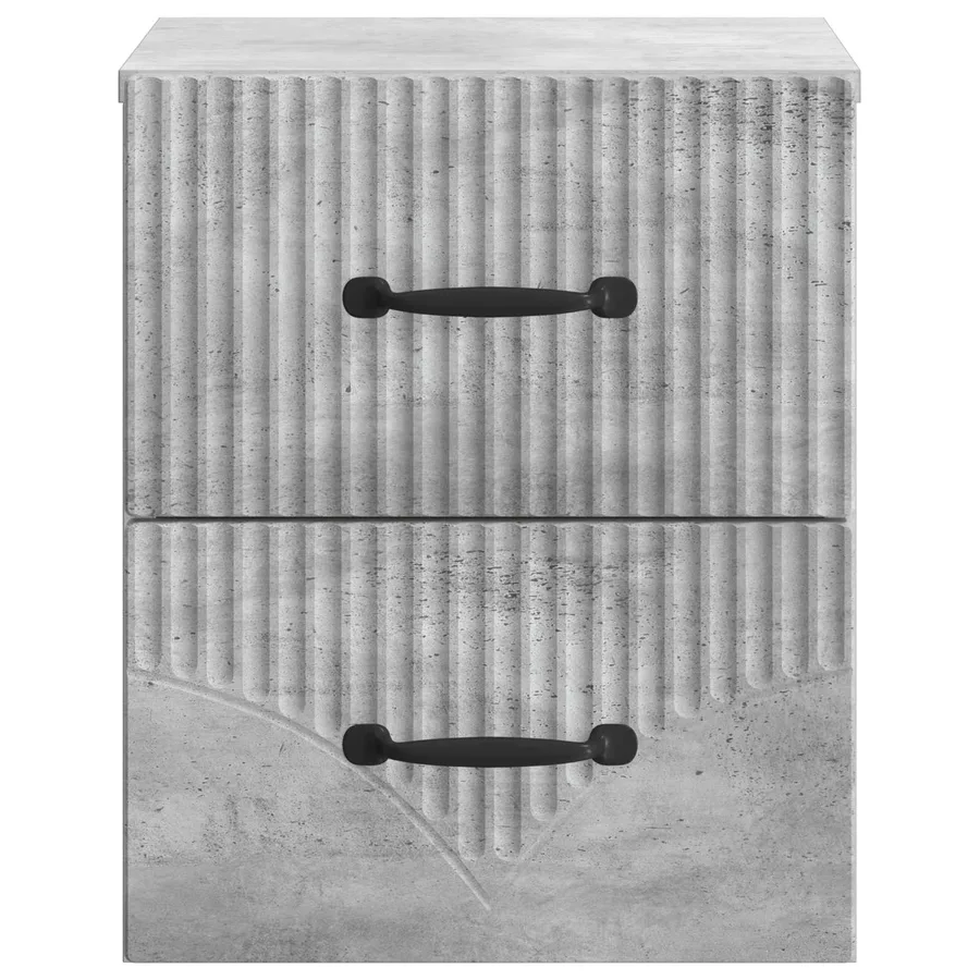 Cabinet de chevet mural 2 pcs Gris béton 34,5 x 33 x 40 cm - 7