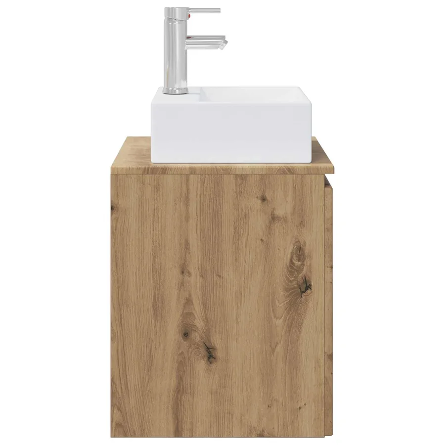 Vanité de lavabo mural Chêne artisanal 49,5 x 41 x 62,5 cm - 4
