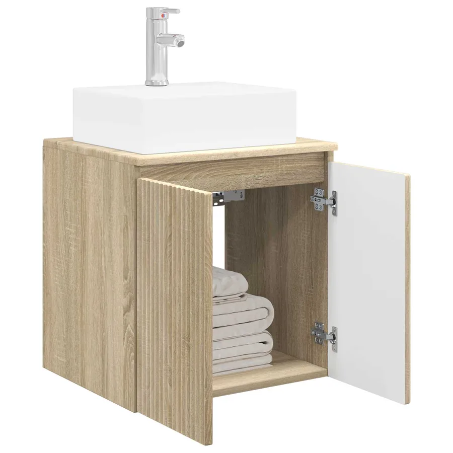 Vanité de lavabo mural Chêne Sonoma 49,5 x 41 x 62,5 cm - 3