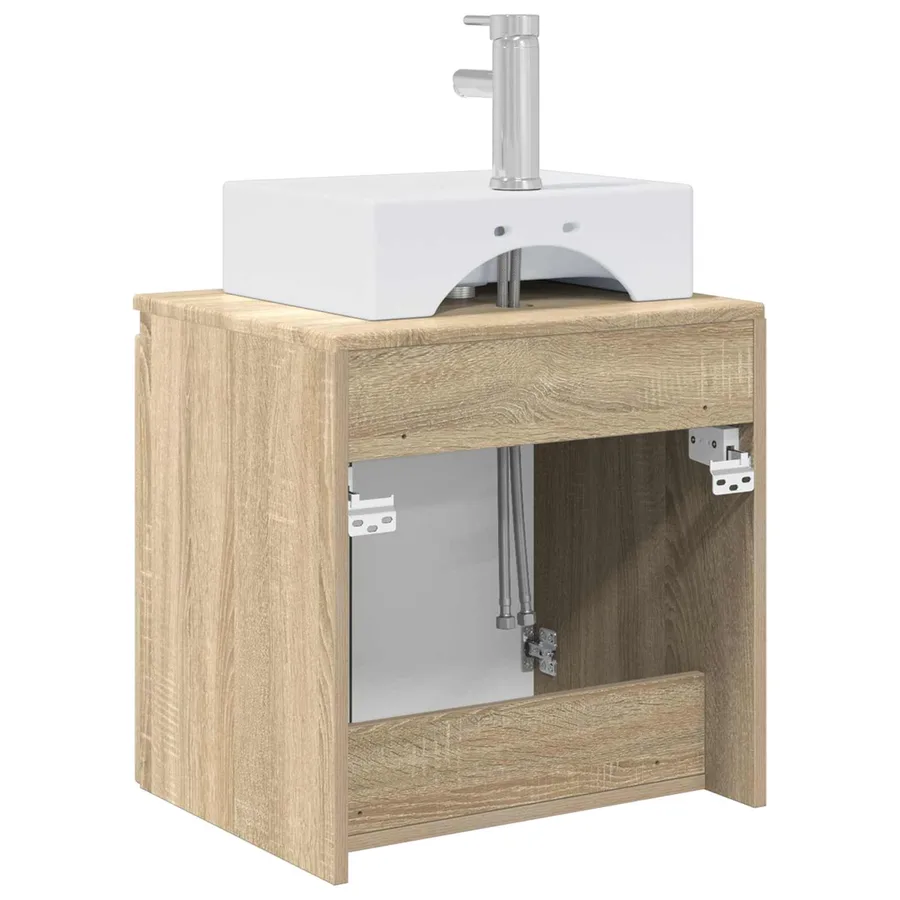 Vanité de lavabo mural Chêne Sonoma 49,5 x 41 x 62,5 cm - 5