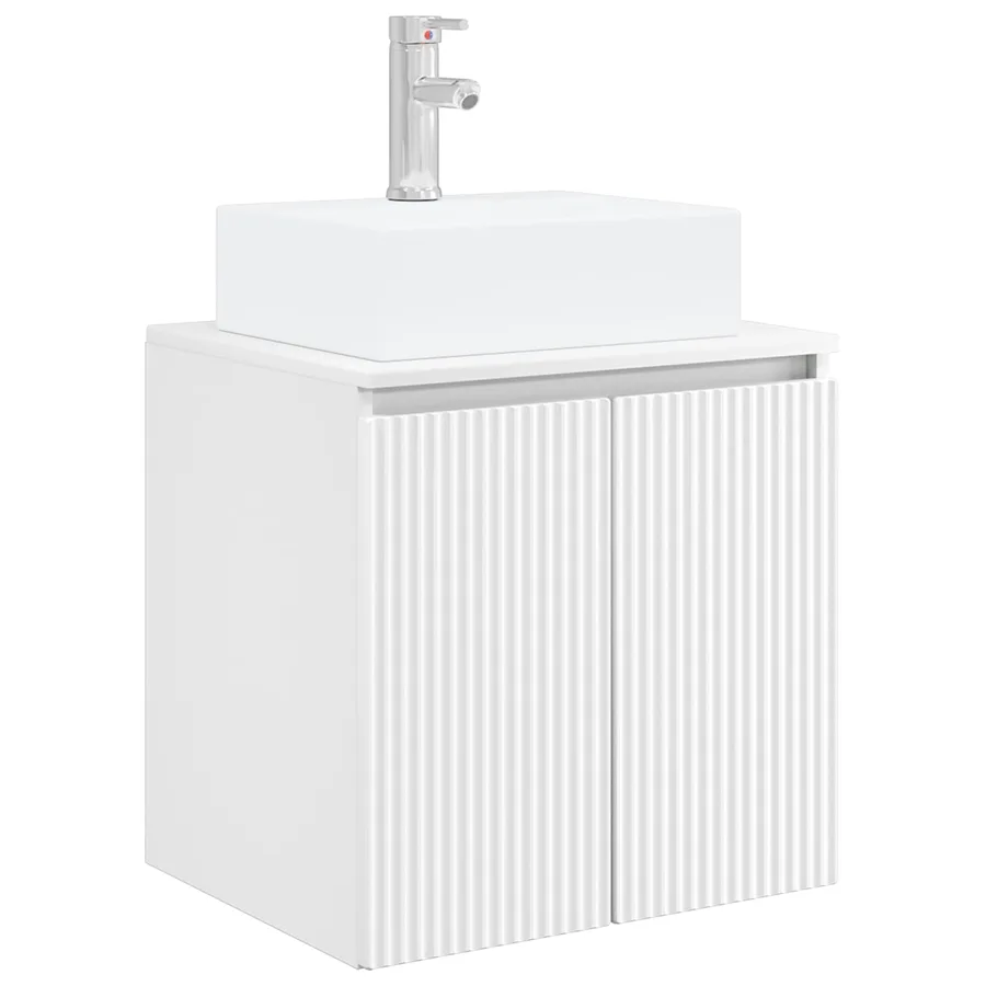 Ensemble d'armoire de salle de bain 5 pcs Blanc - 5