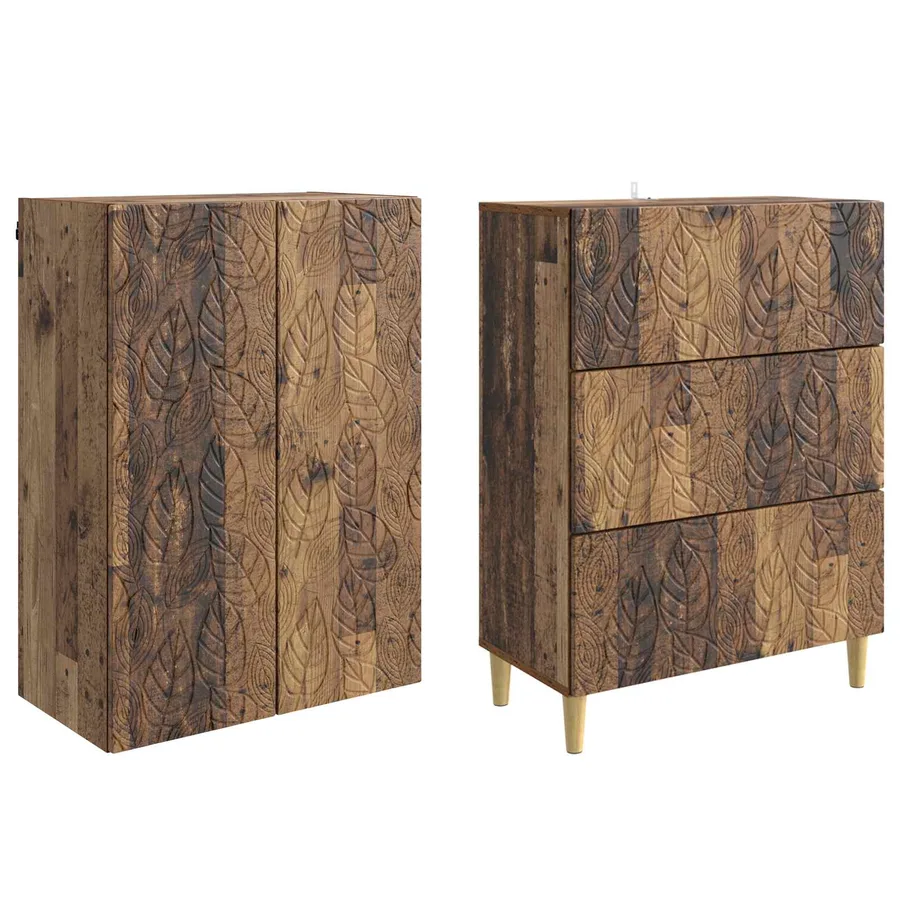 Ensemble de Meubles 2 pcs Bois ancien 66 x 34,5 x 90 cm - 4