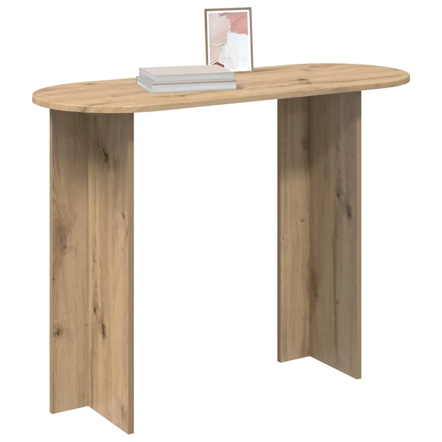 Table console Chêne artisanal 100 x 39,5 x 75 cm - 3