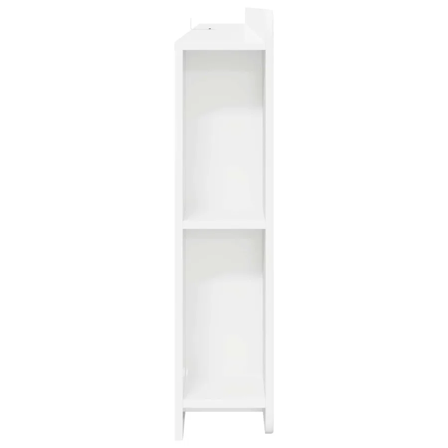 Cabinet de Tête de Lit avec stockage Blanc Bois d’ingénierie - 6