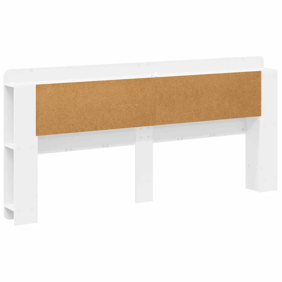 Cabinet de Tête de Lit avec stockage Blanc Bois d’ingénierie - 7