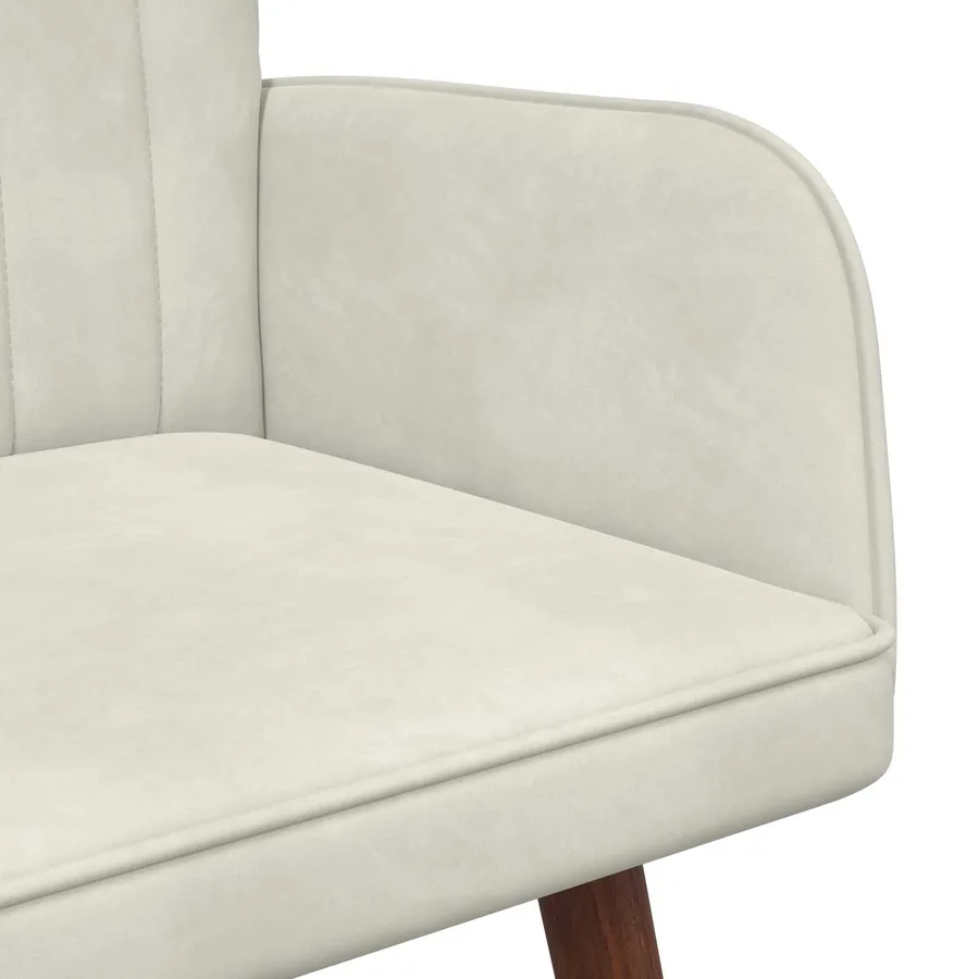 Sofa 2 places Crème 115 x 61 x 87 cm Velours - 7