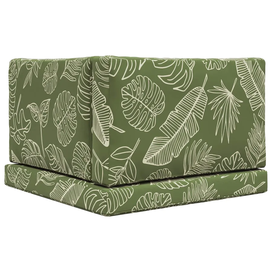Coussin de canapé d'extérieur 3 pcs Modèle feuille Polyester - 7