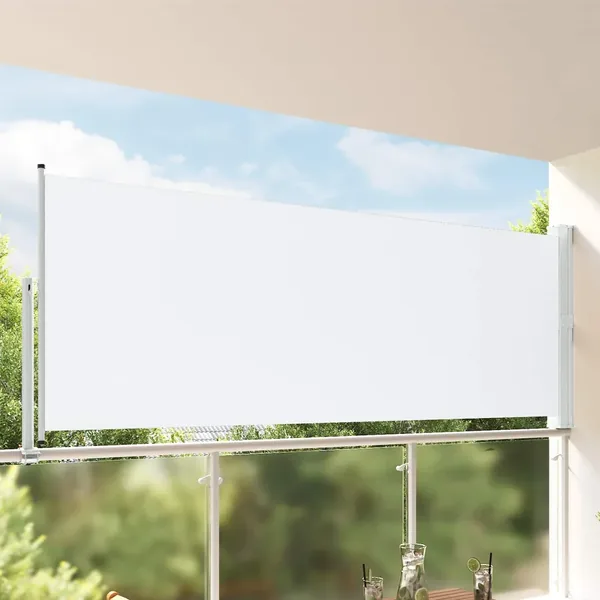 Auvent latéral 160 x 300 cm 100% polyester fer acier