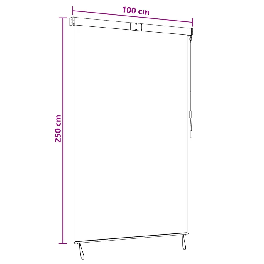 Store enrouleur Anthracite et blanc 100 x 250 cm - 10