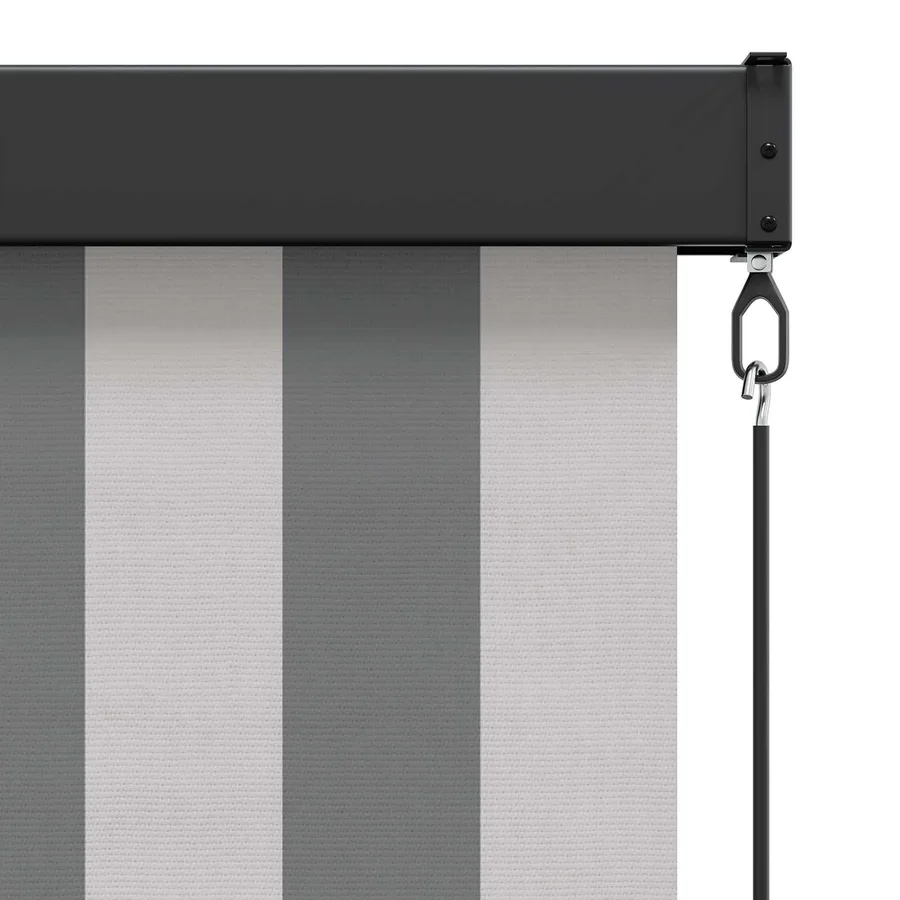 Store enrouleur Anthracite et blanc 100 x 250 cm - 5
