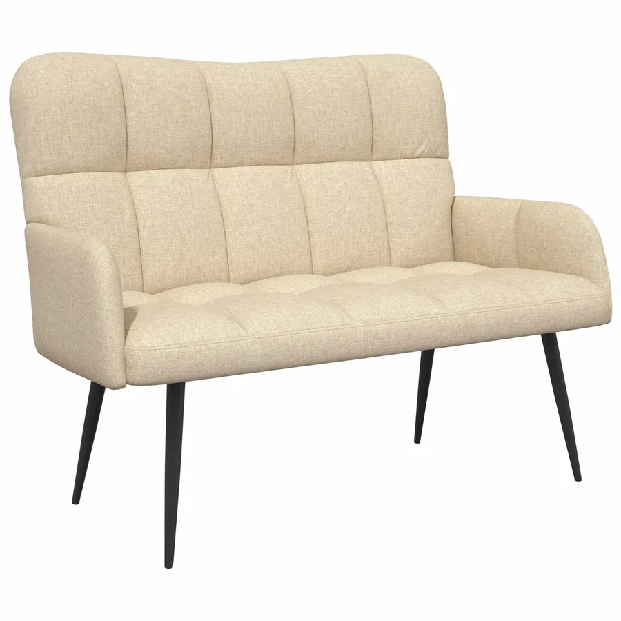 Sofa 2 places Crème 115 x 61 x 87 cm Tissu - 2