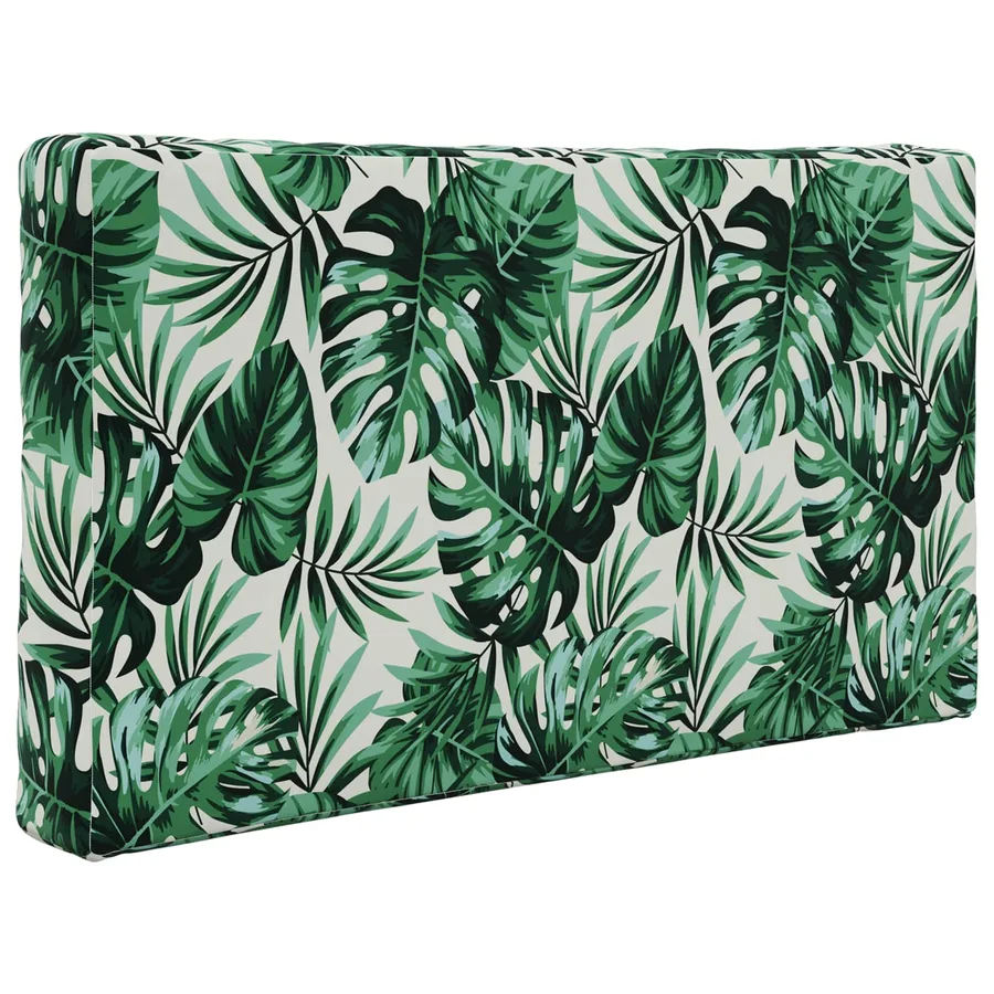 Coussin de canapé d'extérieur 3 pcs Motif feuille Polyester - 5