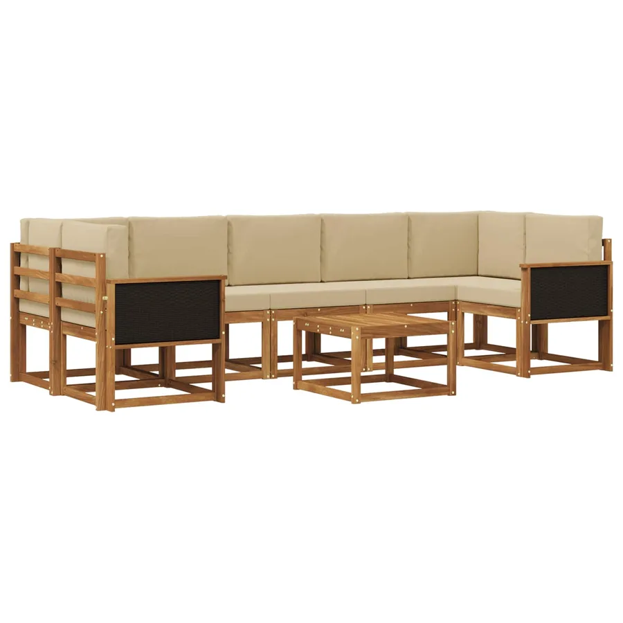 Ensemble de canapés d'extérieur avec coussin 6 pcs - 2