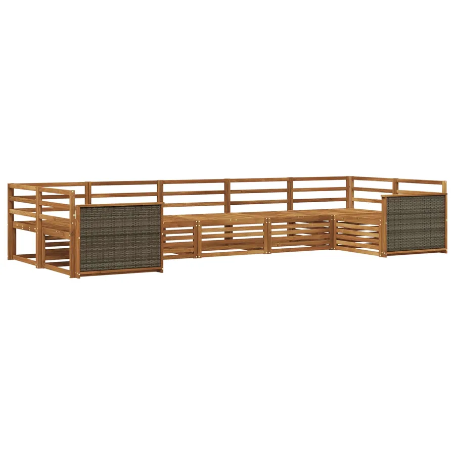 Ensemble de canapés d'extérieur 7 pcs Naturel - 2