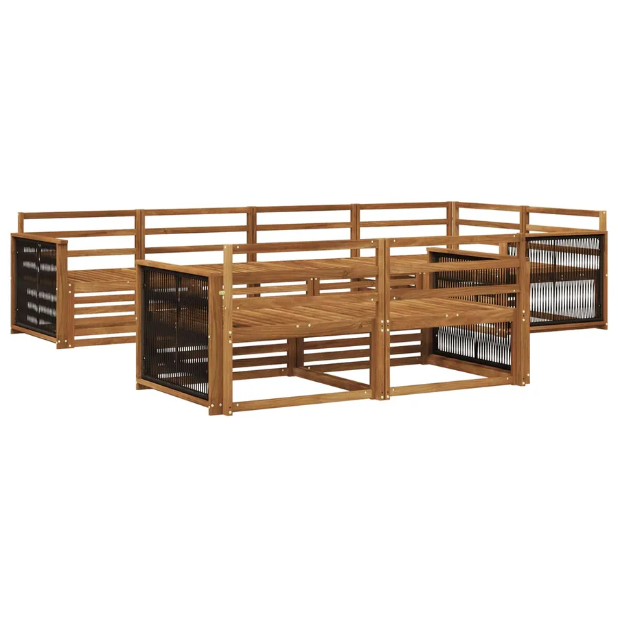 Ensemble de canapés d'extérieur 7 pcs Naturel - 2