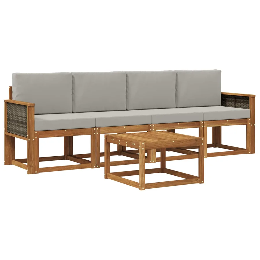 Ensemble de canapés d'extérieur avec coussin 4 pcs - 2