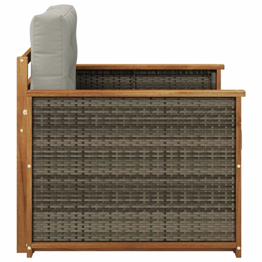 Sofa de milieu extérieur Bois d'Acacia Massif Naturel - 4