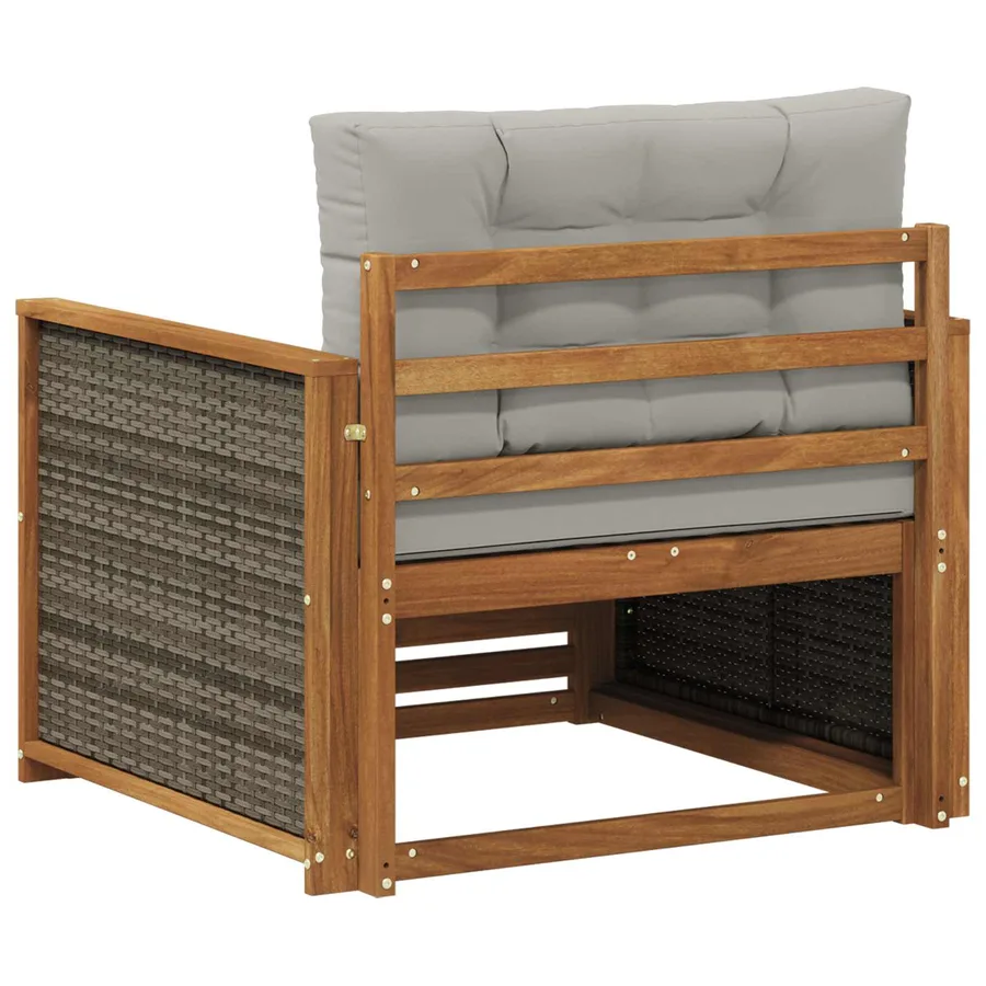 Sofa de milieu extérieur Bois d'Acacia Massif Naturel - 5