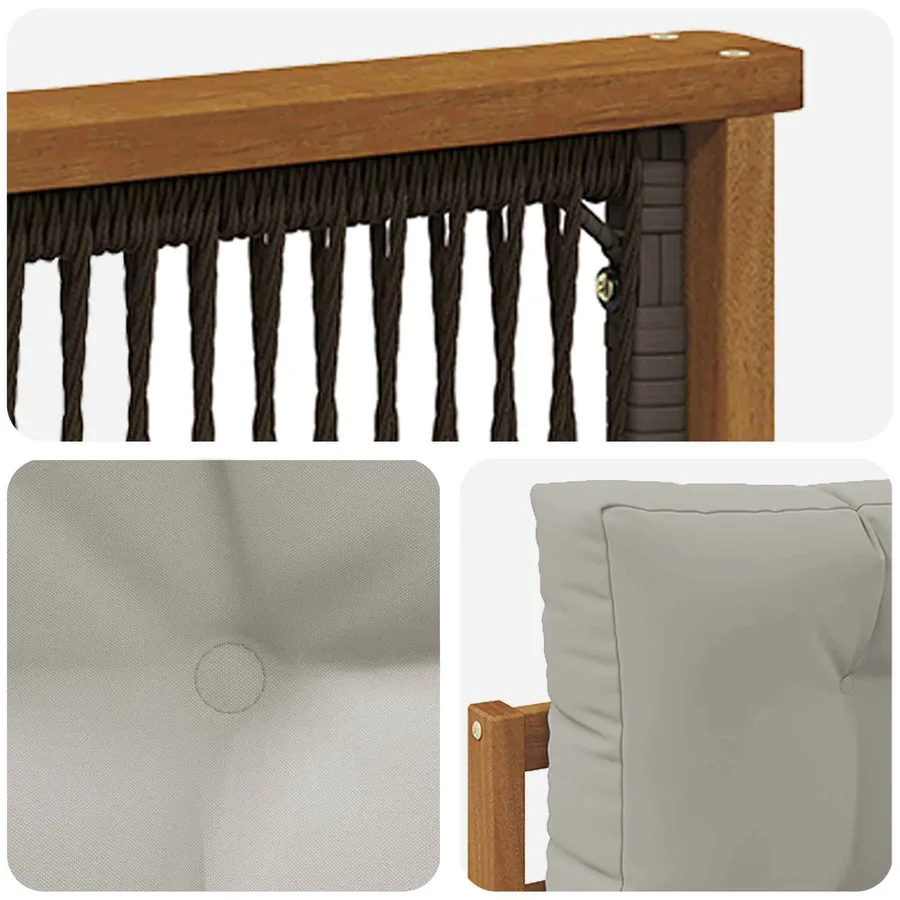 Sofa de milieu extérieur Naturel - 6