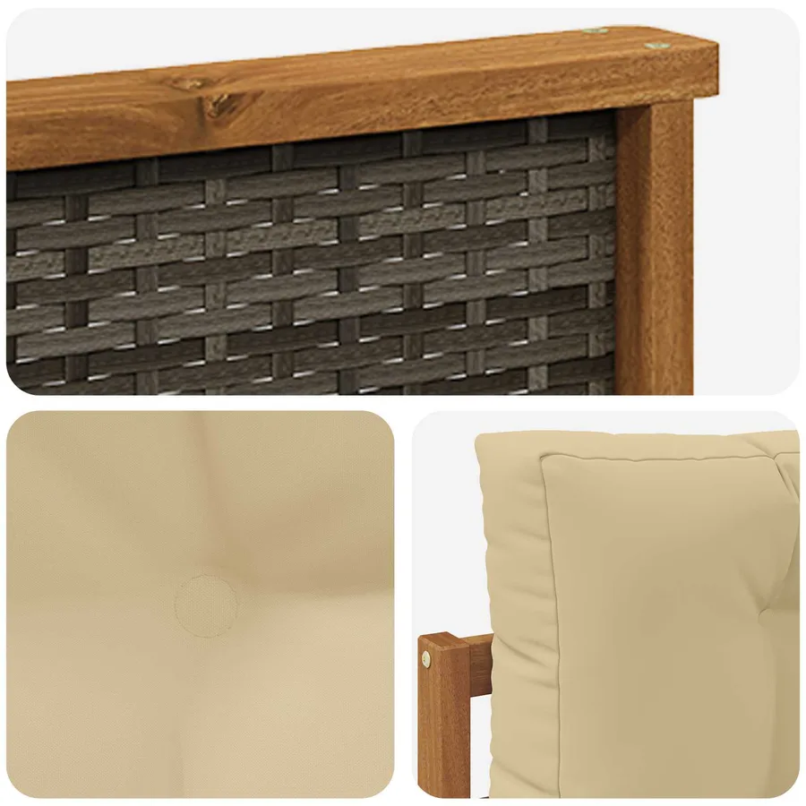Sofa de milieu extérieur Naturel - 6