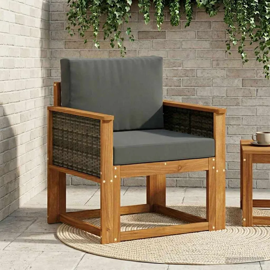 Sofa de milieu extérieur Bois d'Acacia Massif Naturel