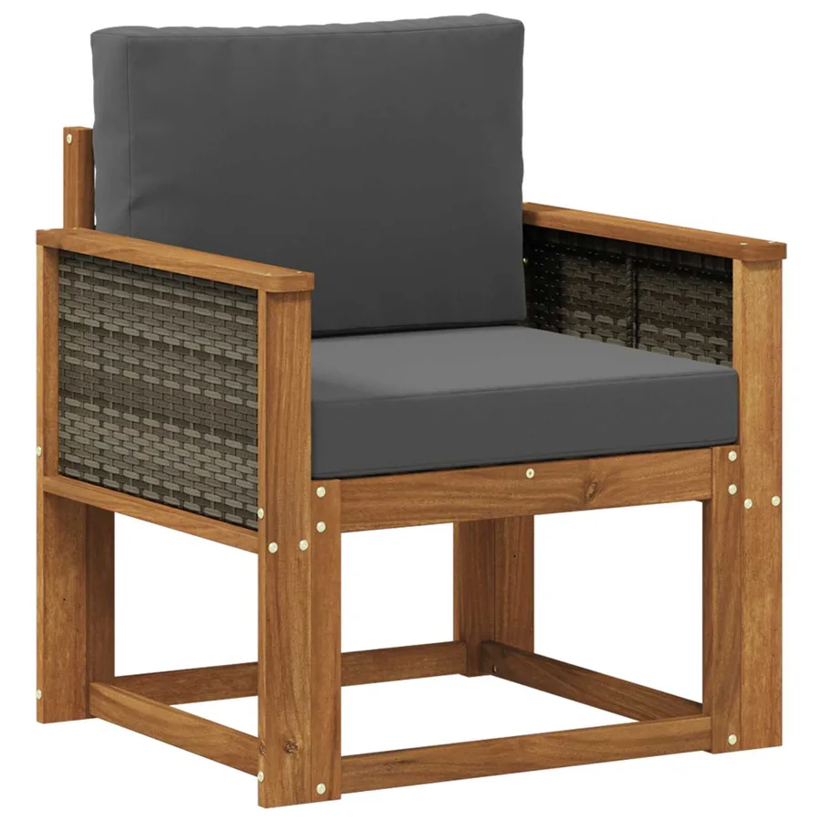 Sofa de milieu extérieur Bois d'Acacia Massif Naturel - 2