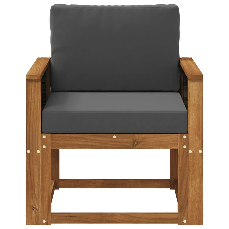 Sofa de milieu extérieur Bois d'Acacia Massif Naturel - 3