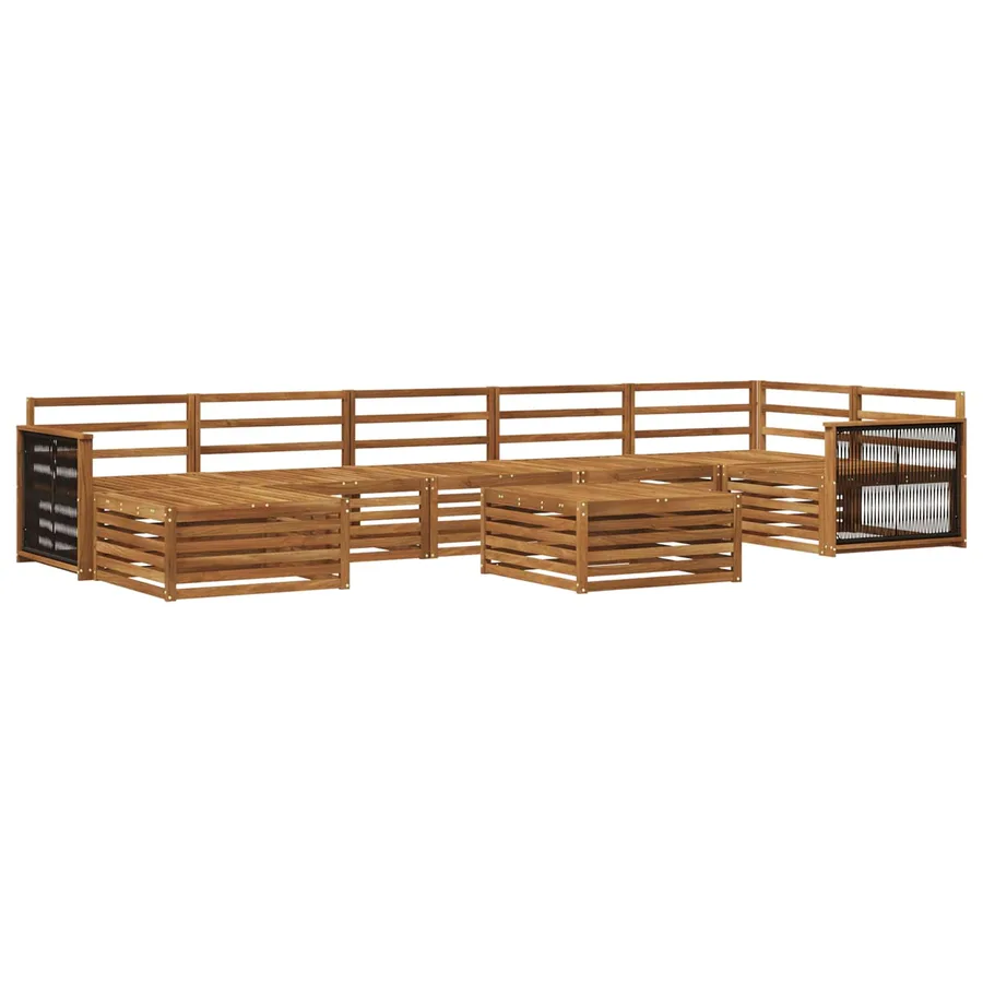 Ensemble de canapés d'extérieur 8 pcs Naturel - 2