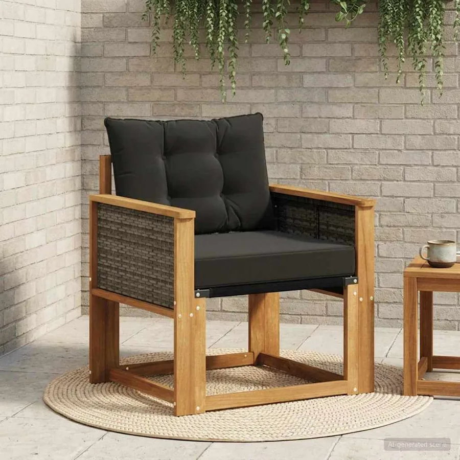 Sofa de milieu extérieur Bois d'Acacia Massif Naturel