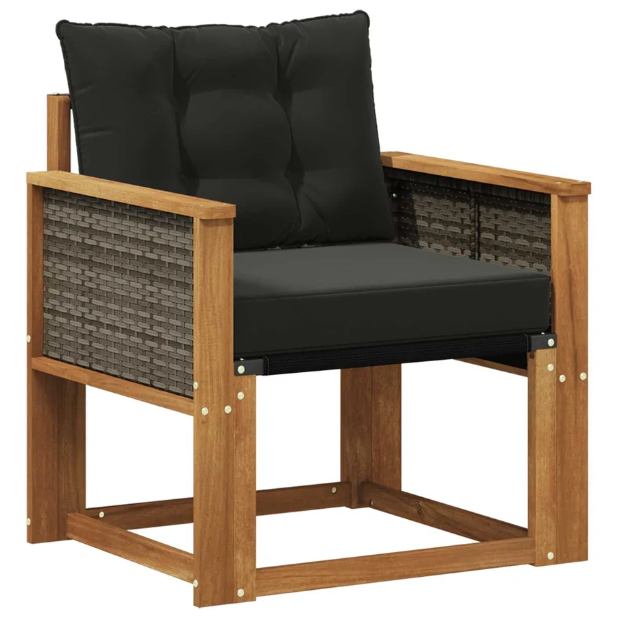 Sofa de milieu extérieur Bois d'Acacia Massif Naturel - 2