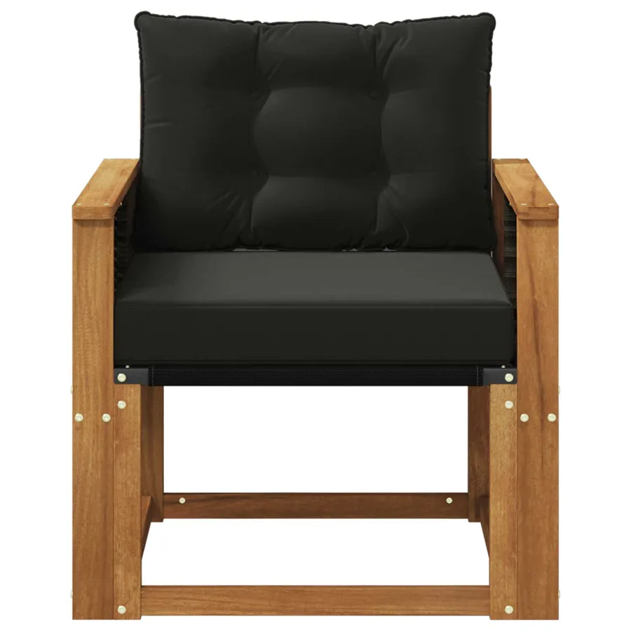 Sofa de milieu extérieur Bois d'Acacia Massif Naturel - 5