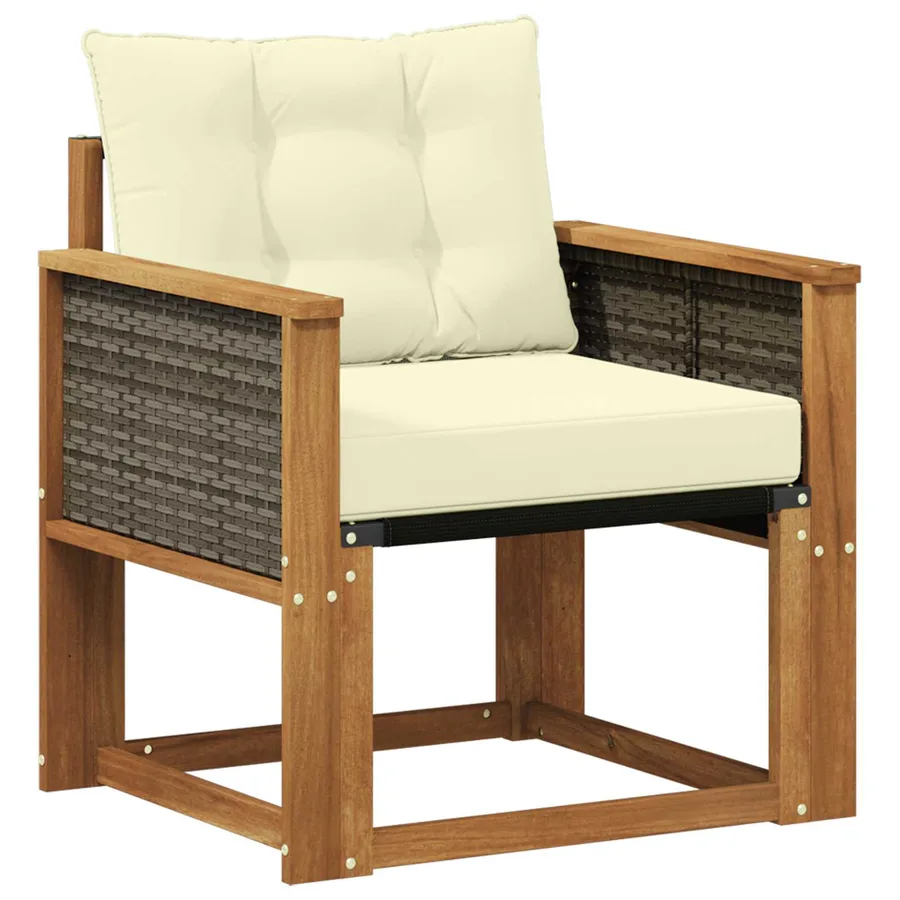 Sofa de milieu extérieur Bois d'Acacia Massif Naturel - 2
