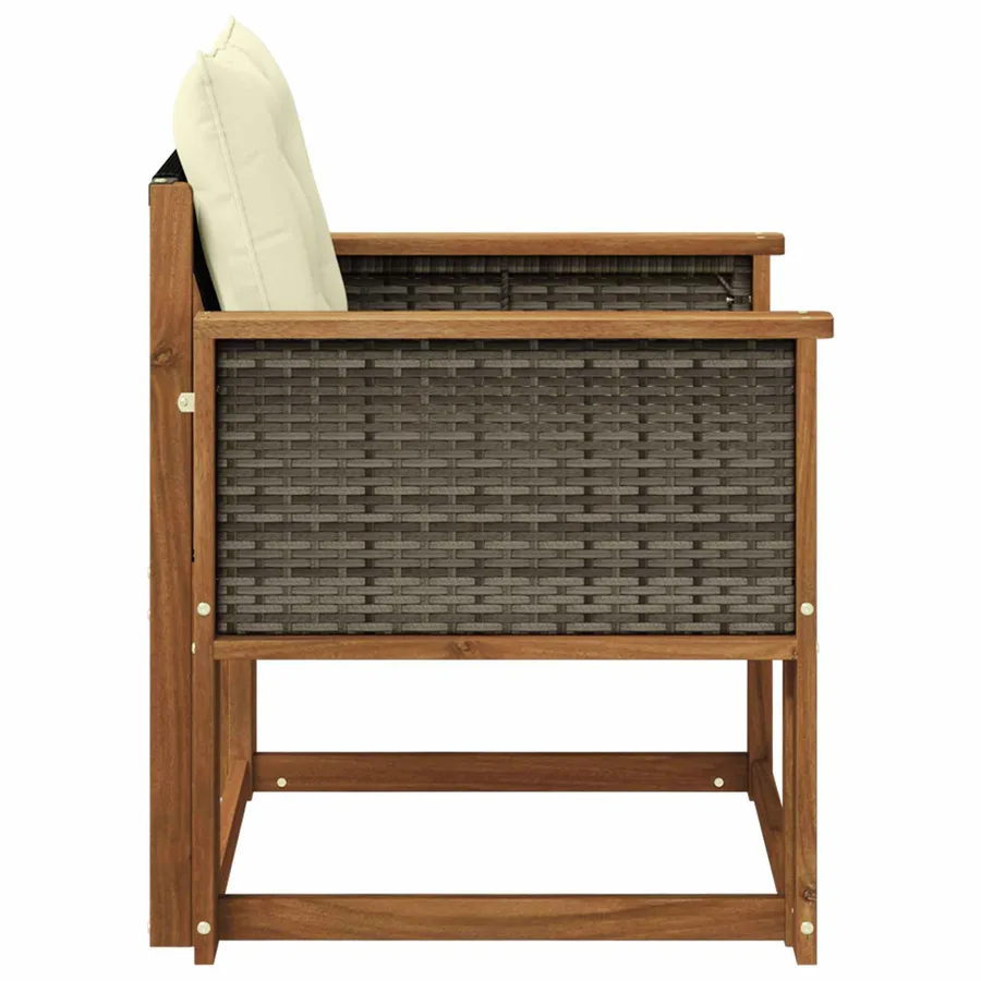 Sofa de milieu extérieur Bois d'Acacia Massif Naturel - 6