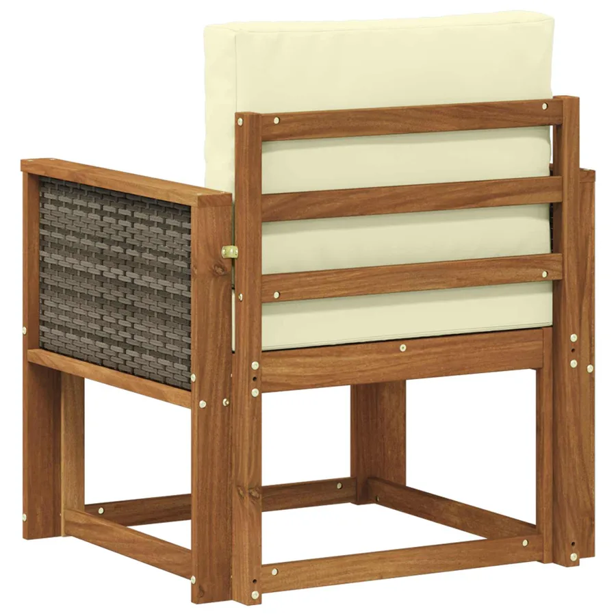Sofa de milieu extérieur Bois d'Acacia Massif Naturel - 5